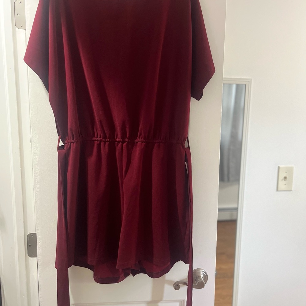 Elegant Burgundy Dress